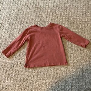 Zara Kids Long Sleeve Tee in Rust